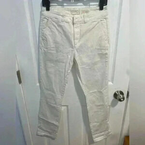 Chino by Anthropologie Pants Relaxed Women White Colorful Speckle Cotton Size 27
